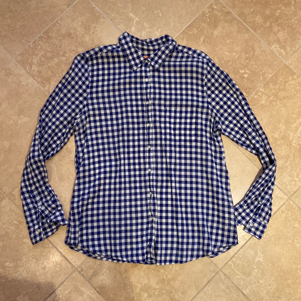 Joe Fresh Cotton Gingham Plaid Button Up Shirt